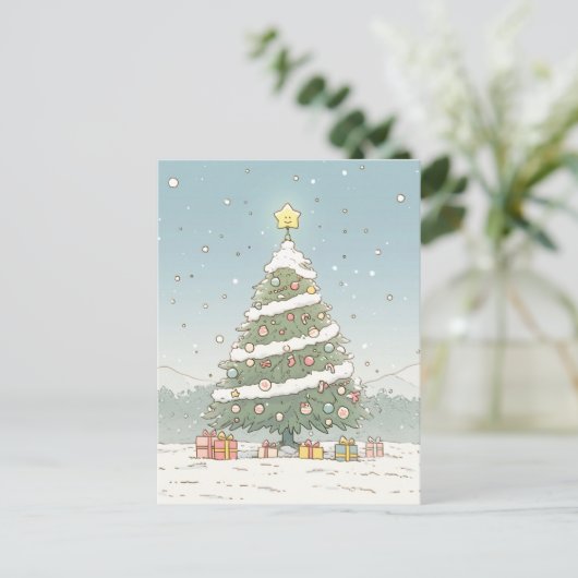 Joyeuse carte postale de Noël (Debout devant)