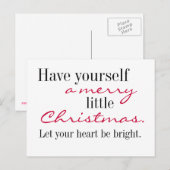 Joyeuse carte postale de Noël (Devant / Derrière)