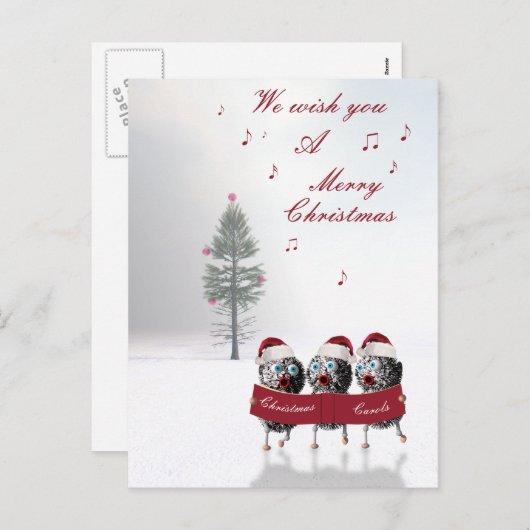 Joyeuse carte postale de Noël (Devant / Derrière)