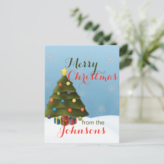 Joyeuse carte postale de Noël (Debout devant)