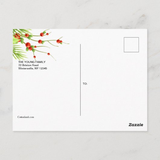 Joyeuse carte postale de Noël (Dos)