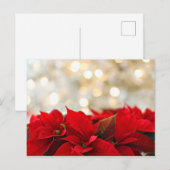 Joyeuse carte postale de Noël avec fleurs (Devant / Derrière)