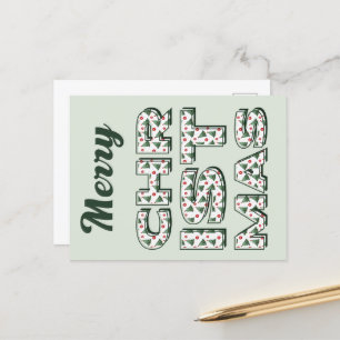 Joyeuse carte postale de Noël. Joyeuses Fêtes.