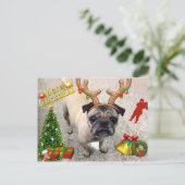 Joyeuse carte postale Machi de X'mas (Debout devant)