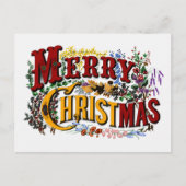 Joyeuse carte postale Vintage de Noël (Devant)