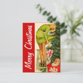 Joyeuse carte postale Vintage de Noël (Debout devant)