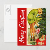 Joyeuse carte postale Vintage de Noël (Devant / Derrière)