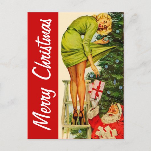 Joyeuse carte postale Vintage de Noël (Devant)