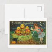 Joyeuse carte postale Vintage Halloween (Devant / Derrière)