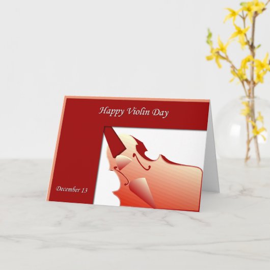 Joyeuse carte pour violon 13 décembre (Fleur jaune)