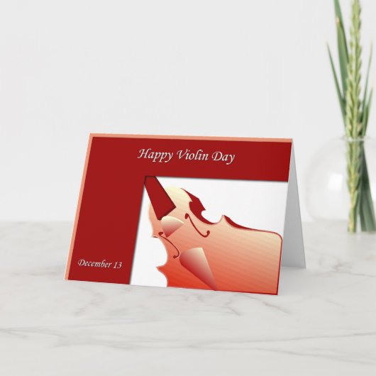 Joyeuse carte pour violon 13 décembre (Devant)