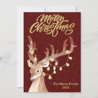 Joyeuse carte rouge or Noël