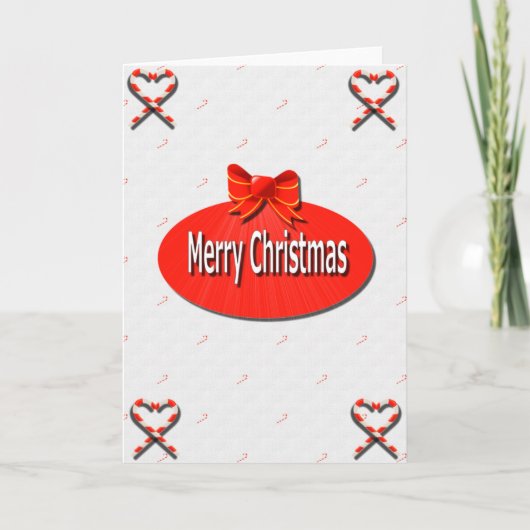 Joyeuse carte Sucre de canne de Noël (Devant)