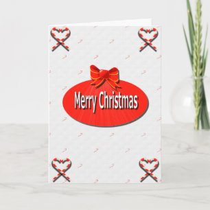 Joyeuse carte Sucre de canne de Noël