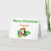 Joyeuse carte Toucan Noël (Devant)