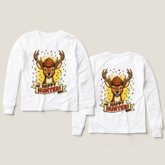 Joyeuse chasse célébration cerf amusant festif cha (Motif Recto et Verso)