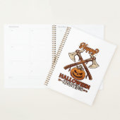 Joyeuse chasse d'Halloween Haches croisées Citroui (Devant avec enveloppe)