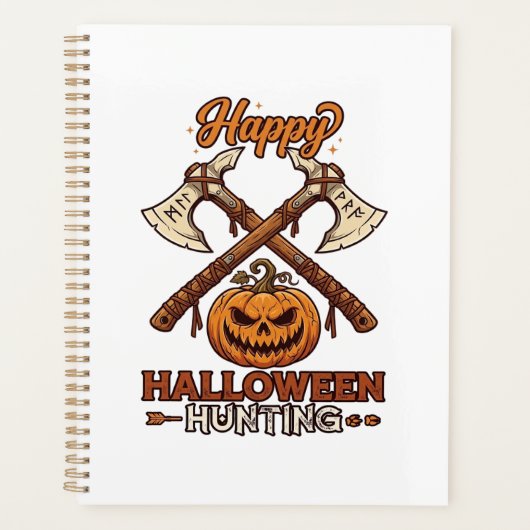 Joyeuse chasse d'Halloween Haches croisées Citroui (Devant)