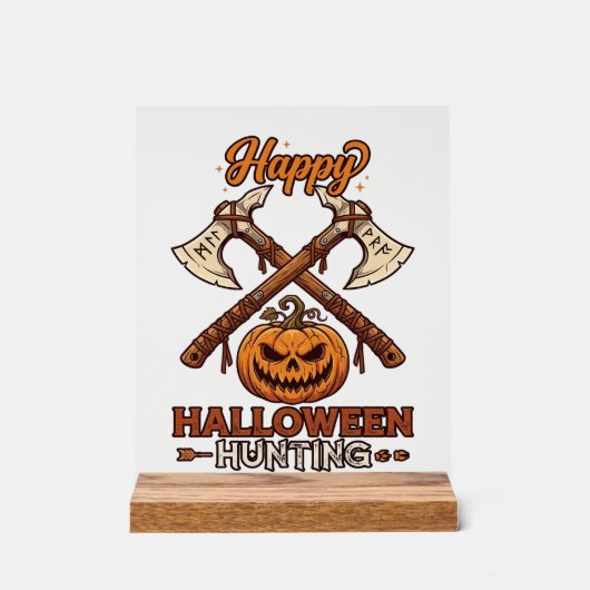 Joyeuse chasse d'Halloween Haches croisées Citroui (Recto)