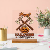 Joyeuse chasse d'Halloween Haches croisées Citroui (Mariage)