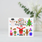 Joyeuse collecte de Noël #1 Carte postale (Debout devant)