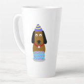Joyeuse Coupe d'Anniversaire Grande Mug Latte (Angle gauche)