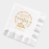 Joyeuse couronne florale de Pâques Nom personnalis (Gauche)