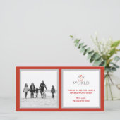 Joyeuse couronne Noël / Carte photo de vacances (Debout devant)