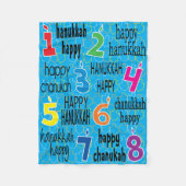 Joyeuse couverture en polaire Chanukah (Devant)