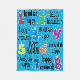 Joyeuse couverture en polaire Chanukah