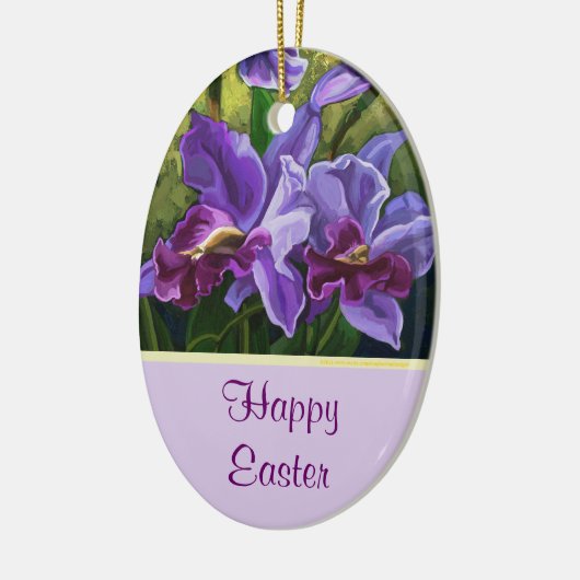 Joyeuse décoration de fleurs violettes de Pâques (Gauche)