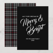 Joyeuse et brillante carte de Noël (Devant / Derrière)