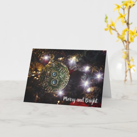 Joyeuse et brillante carte de Noël (Fleur jaune)