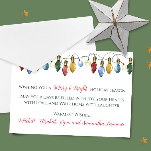 Joyeuse et brillante carte de Noël