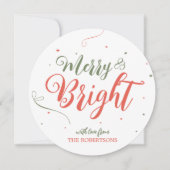 Joyeuse et brillante carte de Noël non photo (Devant)