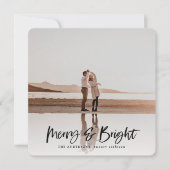 Joyeuse et brillante carte de noël photo moderne (Devant)