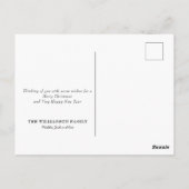 Joyeuse et brillante carte de Noël rustique (Dos)