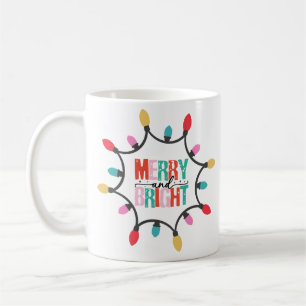 Joyeuse et brillante Noël légère tasse à café