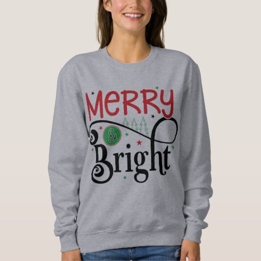 Joyeuse et brillante Sweatshirt de Noël (Devant)