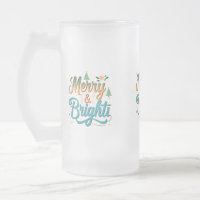 Joyeuse et brillante tasse de verre dépoli - 16 oz