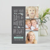 Joyeuse et lumineuse carte de Noël de fantaisie de (Debout devant)