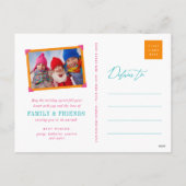 Joyeuse et lumineuse carte postale de photo de (Dos)