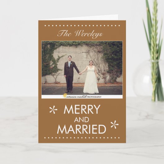 Joyeuse et mariée carte de Noël (Devant)