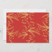 Joyeuse et mariée Gold Red Christmas Carte (Dos)
