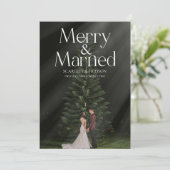 Joyeuse et mariée nouvelle carte de Noël (Debout devant)