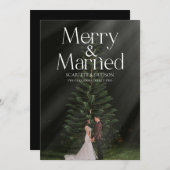 Joyeuse et mariée nouvelle carte de Noël (Devant / Derrière)