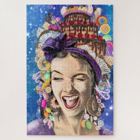 Joyeuse femme anniversaire Jigsaw Puzzle (Vertical)