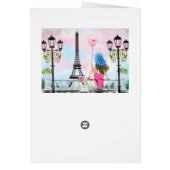 Joyeuse femme d'anniversaire avec coeur rose amour (Dos)