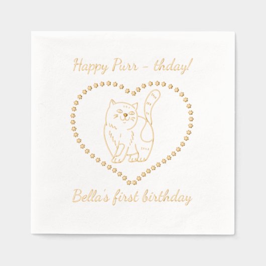 Joyeuse fête d'anniversaire de chats (Recto)