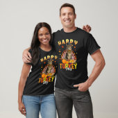 Joyeuse fête de la dinde Mignon chat T-shirts de T (Unisexe)